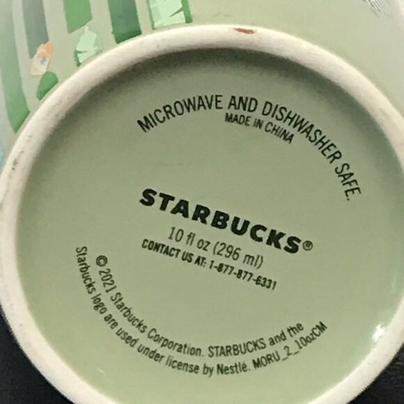 Starbucks Retro Avocado Sage Mint Green Candle Graphic Holiday Coffee Mug Cup - Picture 7 of 12